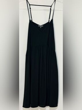 Express Black V-Neck Cami Fit & Flare Mini Dress